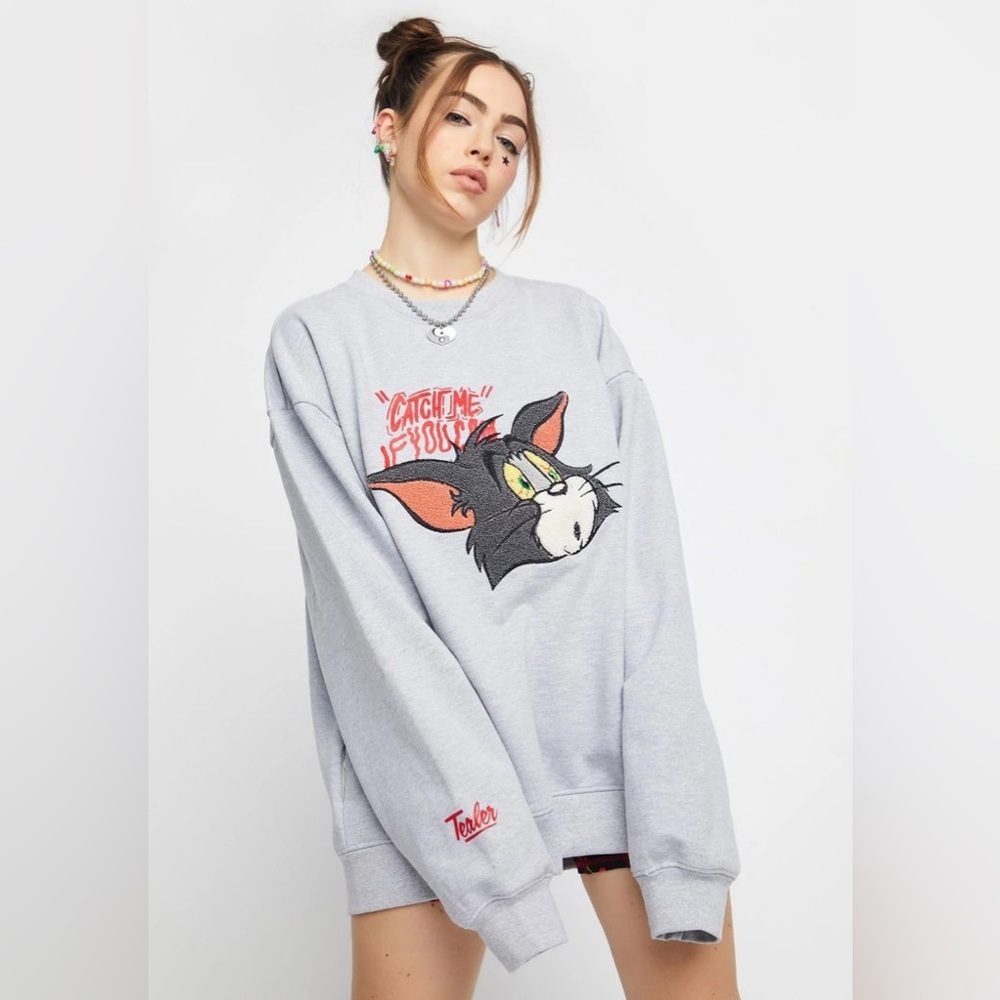 Tealer Tom & Jerry Crewneck Sweatshirt Size Large